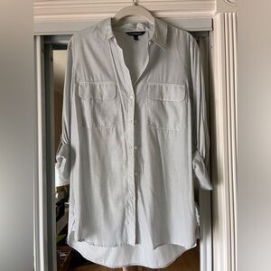 Polka Dot Express Long Sleeve Button Down Blouse